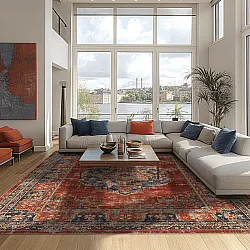 Tappeto Wilton - Soussi (rosso/multi)