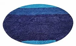 Tappeti rotondi - Taro Natural Cotton Shaggy (blu)