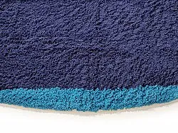 Tappeti rotondi - Taro Natural Cotton Shaggy (blu)