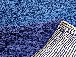 Tappeto A Pelo Lungo - Taro Natural Cotton Shaggy (blu)
