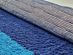 Tappeto A Pelo Lungo - Taro Natural Cotton Shaggy (blu)