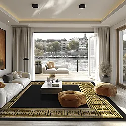 Tappeto Wilton - Tilos (nero/oro)