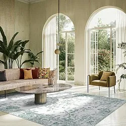 Tappeto Wilton - Tulum (azzurro/bianco)