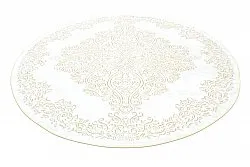 Tappeto rotondo - Valenza (bianco/beige)