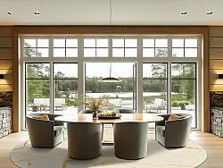 Tappeto rotondo - Vieste (beige/oro)