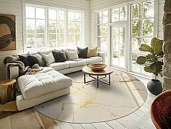 Tappeto rotondo - Vieste (beige/oro)