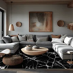Tappeto Wilton - Vieste (nero/bianco)