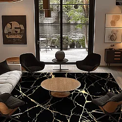 Tappeto Wilton - Vieste (nero/oro)