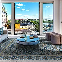 Tappeto Wilton - Vinadio (blu/oro)