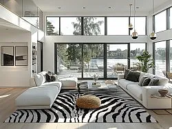 Tappeto Wilton - Zebra (nero/bianco)