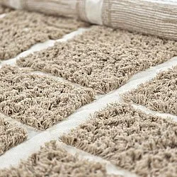 Tappeto rotondo - Zola Natural Cotton Shaggy (beige)