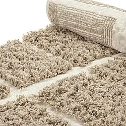 Tappeto rotondo - Zola Natural Cotton Shaggy (beige)