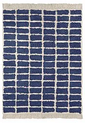 Tappeto A Pelo Lungo - Zola Natural Cotton Shaggy (blu)