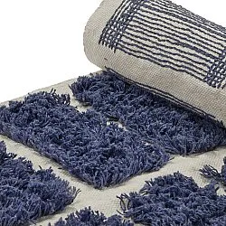 Tappeto A Pelo Lungo - Zola Natural Cotton Shaggy (blu)