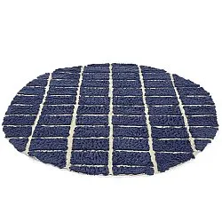 Tappeto rotondo - Zola Natural Cotton Shaggy (blu)