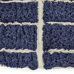 Tappeto rotondo - Zola Natural Cotton Shaggy (blu)
