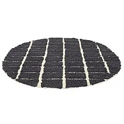 Tappeto rotondo - Zola Natural Cotton Shaggy (grigio scuro)