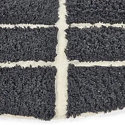 Tappeto rotondo - Zola Natural Cotton Shaggy (grigio scuro)