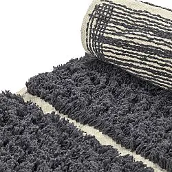 Tappeto rotondo - Zola Natural Cotton Shaggy (grigio scuro)