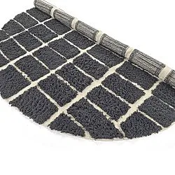 Tappeto rotondo - Zola Natural Cotton Shaggy (grigio scuro)
