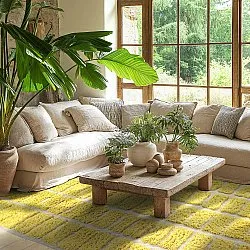 Tappeto A Pelo Lungo - Zola Natural Cotton Shaggy (giallo)