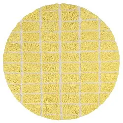 Tappeto rotondo - Zola Natural Cotton Shaggy (giallo)