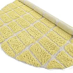 Tappeto rotondo - Zola Natural Cotton Shaggy (giallo)