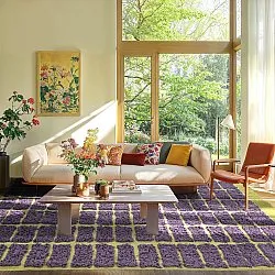 Tappeto A Pelo Lungo - Zola Natural Cotton Shaggy (viola)