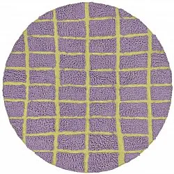 Tappeto rotondo - Zola Natural Cotton Shaggy (viola)