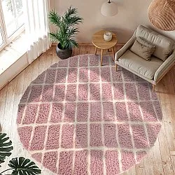 Tappeto rotondo - Zola Natural Cotton Shaggy (rosa)