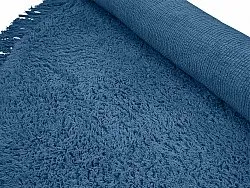 Tappeti rotondi - Alba Natural Cotton Shaggy (blu)