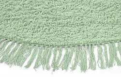 Tappeti rotondi - Alba Natural Cotton Shaggy (verde chiaro)
