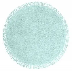 Tappeti rotondi - Alba Natural Cotton Shaggy (turchese)