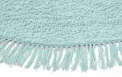 Tappeti rotondi - Alba Natural Cotton Shaggy (turchese)