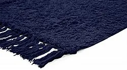 Tappeto A Pelo Lungo - Alba Natural Cotton Shaggy (blu scuro)