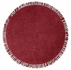 Tappeti rotondi - Alba Natural Cotton Shaggy (borgogna)