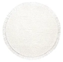 Tappeti rotondi - Alba Natural Cotton Shaggy (bianco)