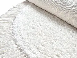 Tappeti rotondi - Alba Natural Cotton Shaggy (bianco)