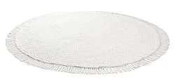 Tappeti rotondi - Alba Natural Cotton Shaggy (bianco)