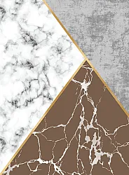 Tappeto Wilton - Savino (grigio/bianco/marrone)
