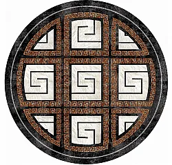 Tappeto rotondo - Milos (nero/bianco)