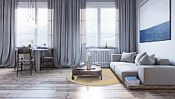 Tappeto rotondo - Myra (beige/giallo)