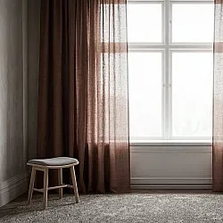 Tende Set da 2 - Tenda in lino Noemi (marrone scuro)