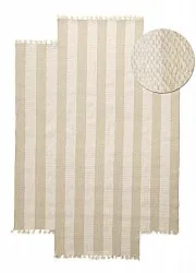 Tappeto di lana irregolare - Kystaro (crema/beige)