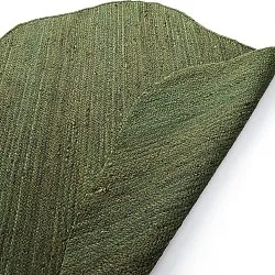 Tappeto rotondo irregolare in juta - San Francisco (verde militare)