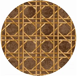 Tappeto rotondo - Pachino (marrone/oro)