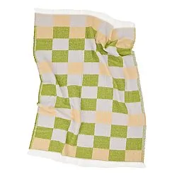 Coperte - Plaid in misto lana - Audrey Check (beige/verde/viola)