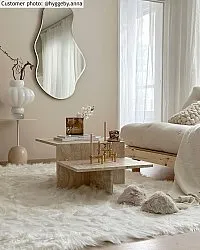 Tappeto A Pelo Lungo - Pomaire (bianco)