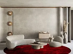 Tappeto rotondo - Frome (rosso)