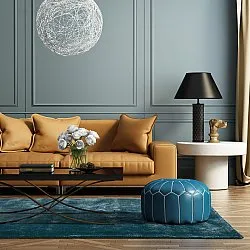 Recycled PET with viscose look (blu acciaio)